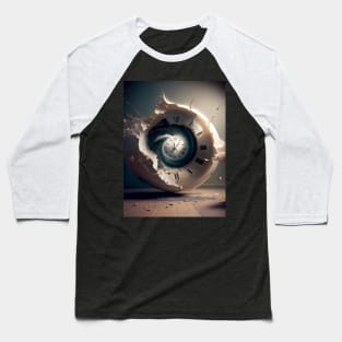 Time Warp Machine on a Dark Background Baseball T-Shirt